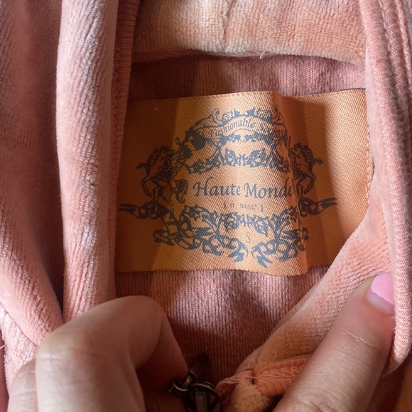 Pink velour track suit jacket y2k - Picture 2 of 3